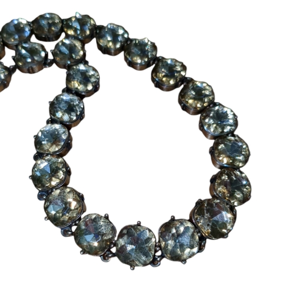 vintage rhinestone choker, necklace - Picture 4 of 11